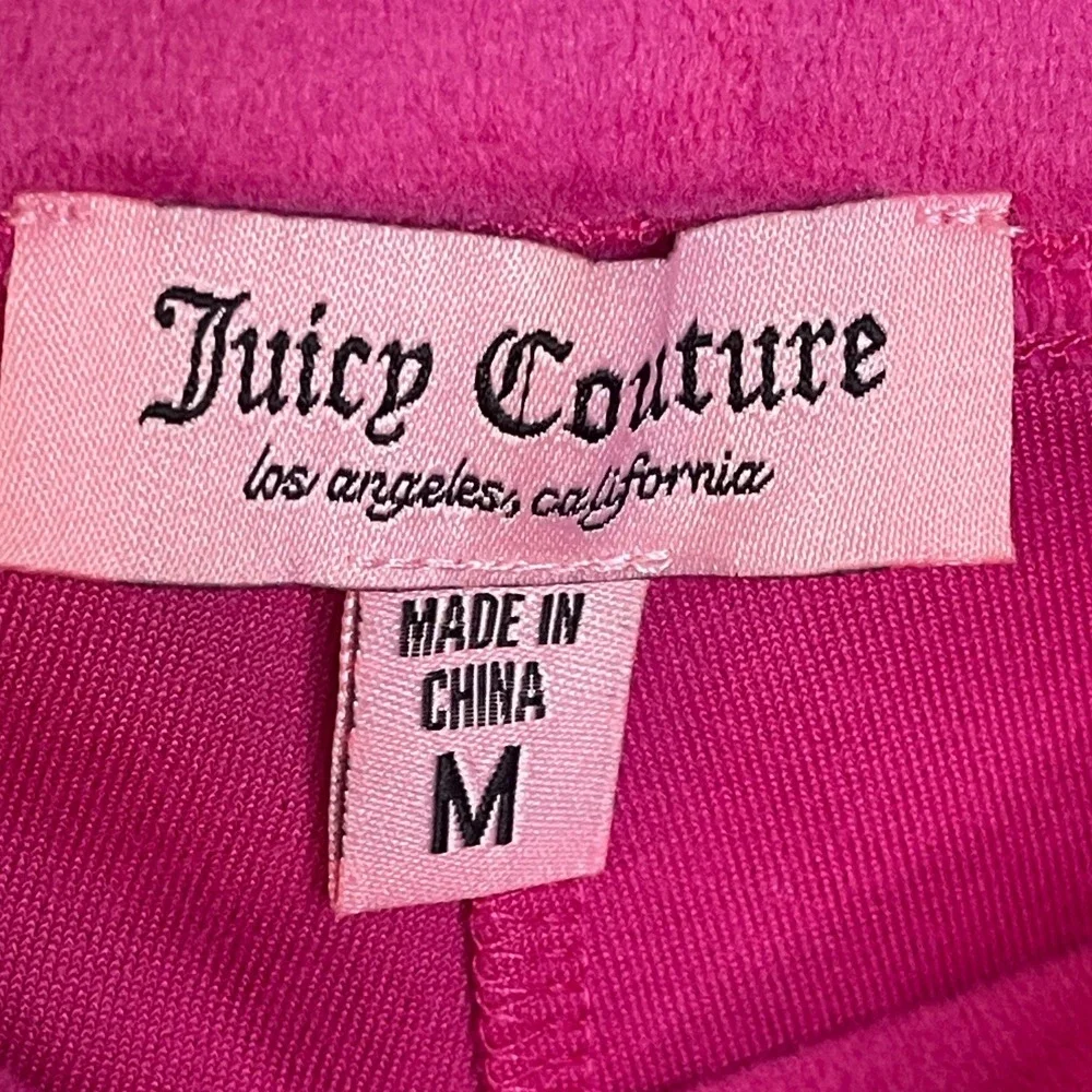 Juicy Couture Pink Velour Track Pants Embellished Logo Size‎ M